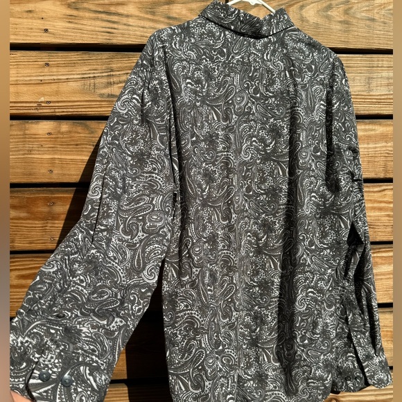 Express Black and White Paisley Button up shirt - Picture 6 of 6